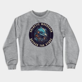 Cool cyber punk dolphin pilot Crewneck Sweatshirt